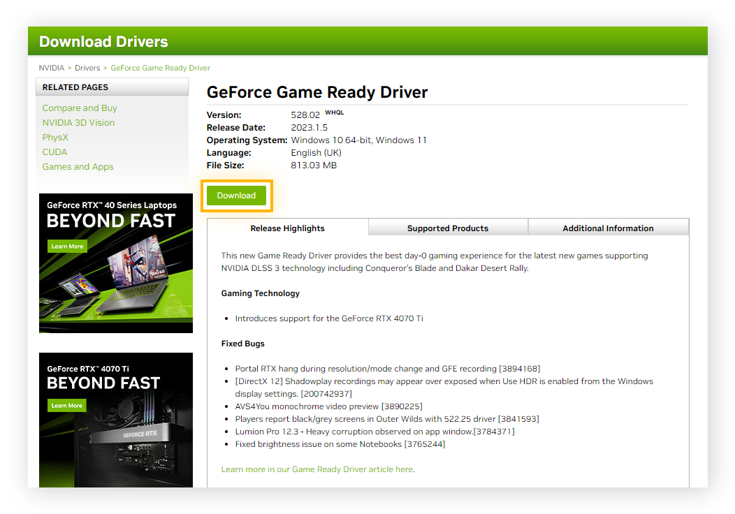 Nvidia fix driver outlet